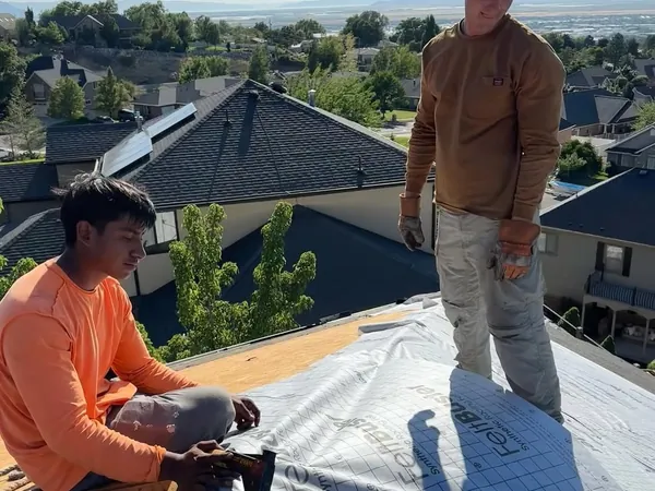 Stone Ranch Construction roofing crew at work — serving Pasadena